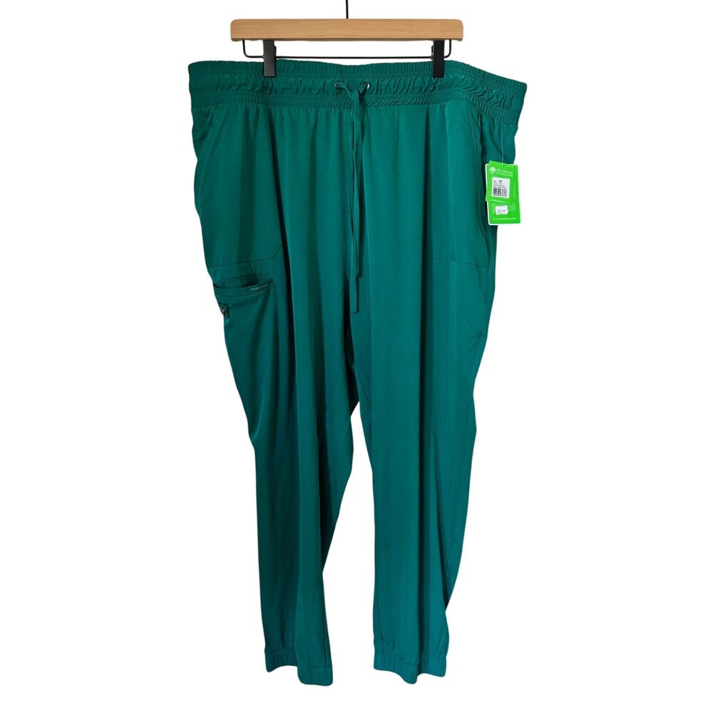NWT HH Works Healing Hands Scrub Pants 2X Hunter Green Renee Jogger
